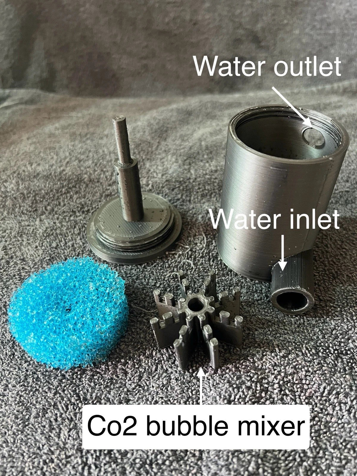 3D Printed CO₂ Reactor for Planted Aquariums