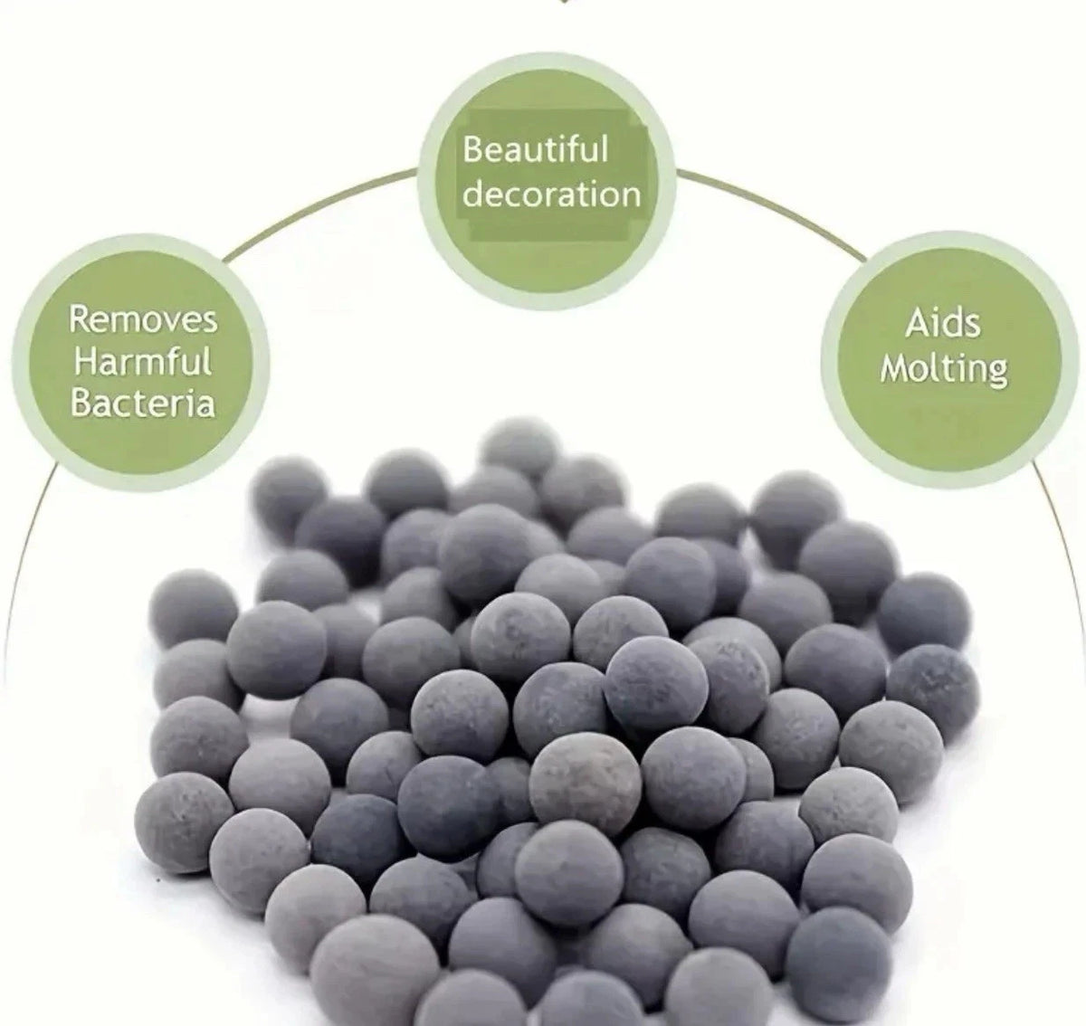 Grey Mineral Balls for Shrimp Snails Plecos Nerites Ramshorns