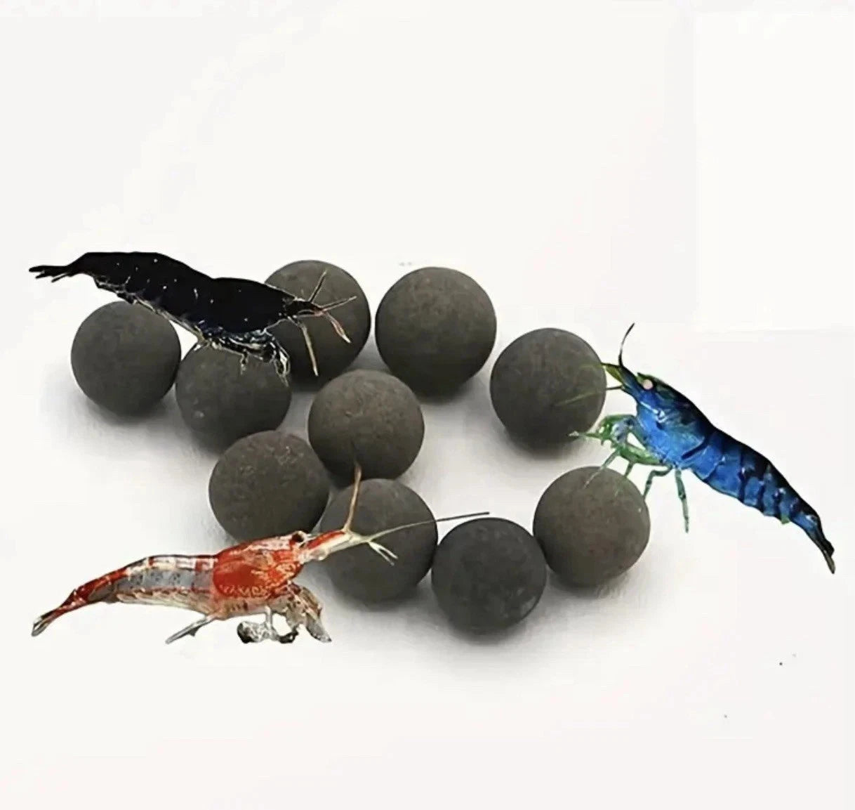 Grey Mineral Balls for Shrimp Snails Plecos Nerites Ramshorns