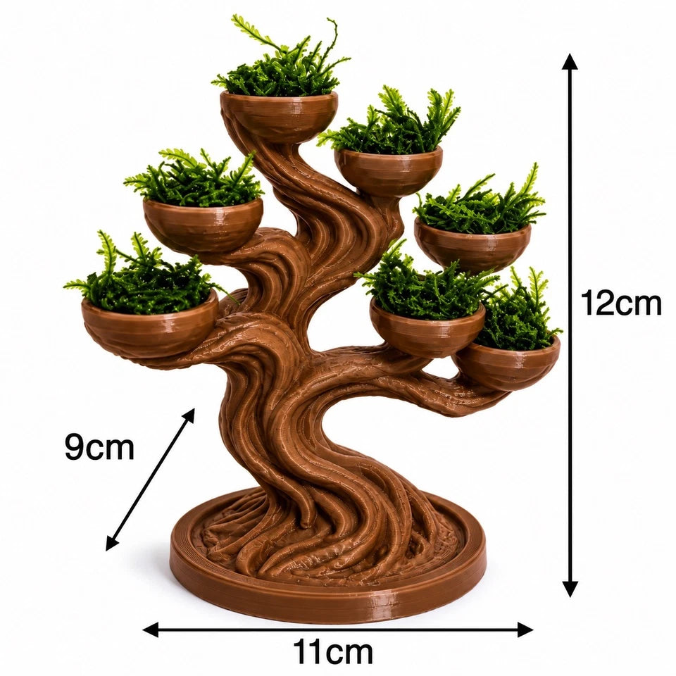 Live Moss Bonsai Tree Aquarium Decoration 3D Printed Shrimp Fish Tank Aquascape